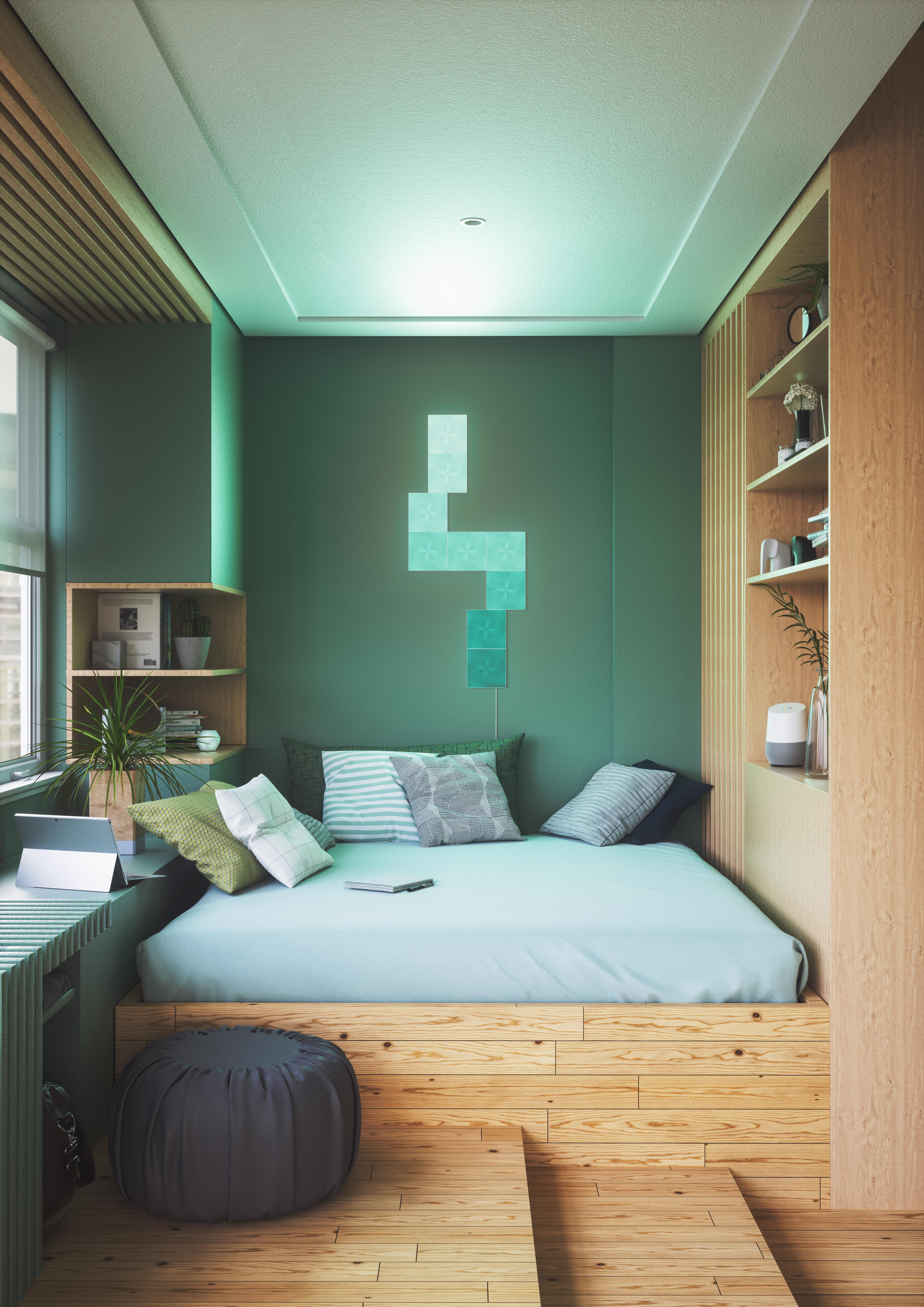 NANOLEAF Canvas Smarter Kit Vernetzte Innenbeleuchtung Über 16 Millionen Farben und Weißlicht