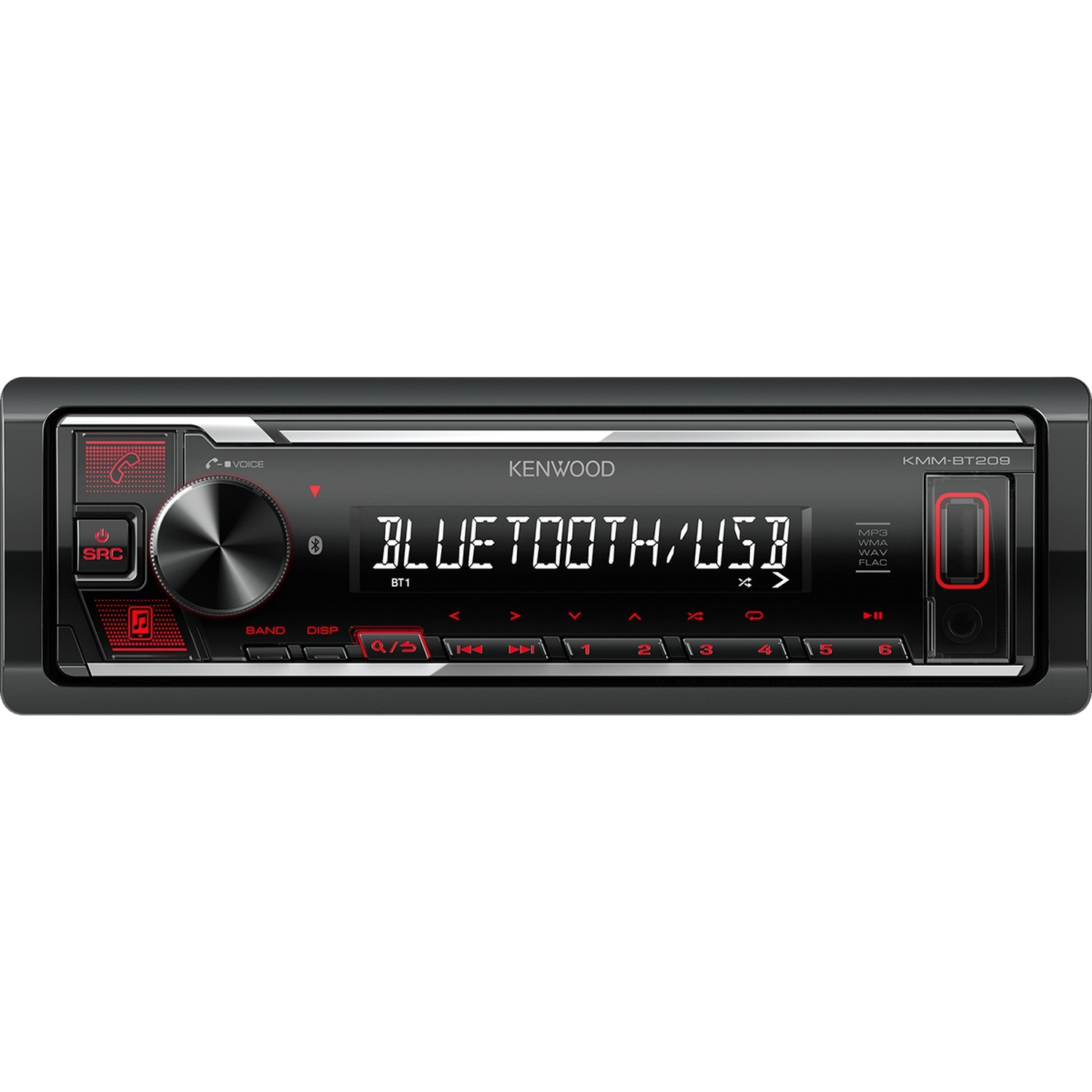 Kenwood KMM-BT209 Autoradio - Rood