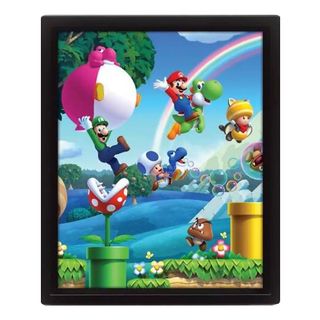 PYRAMID Super Mario Bros. WII U: 3D - Lentikular-Poster (Mehrfarbig)
