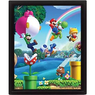 PYRAMID Super Mario Bros. WII U: 3D - Poster lenticolare (Multicolore)