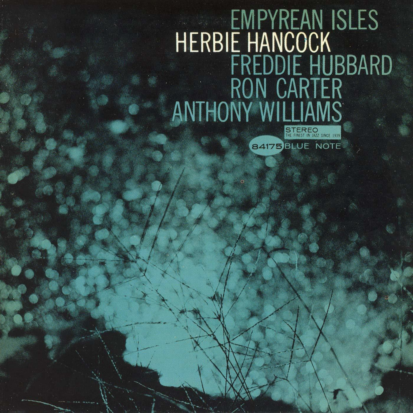 Albumcover für 'Empyrean Isles'. Zeigt Herbie Hancock, Freddie Hubbard, Ron Carter & Anthony Williams.