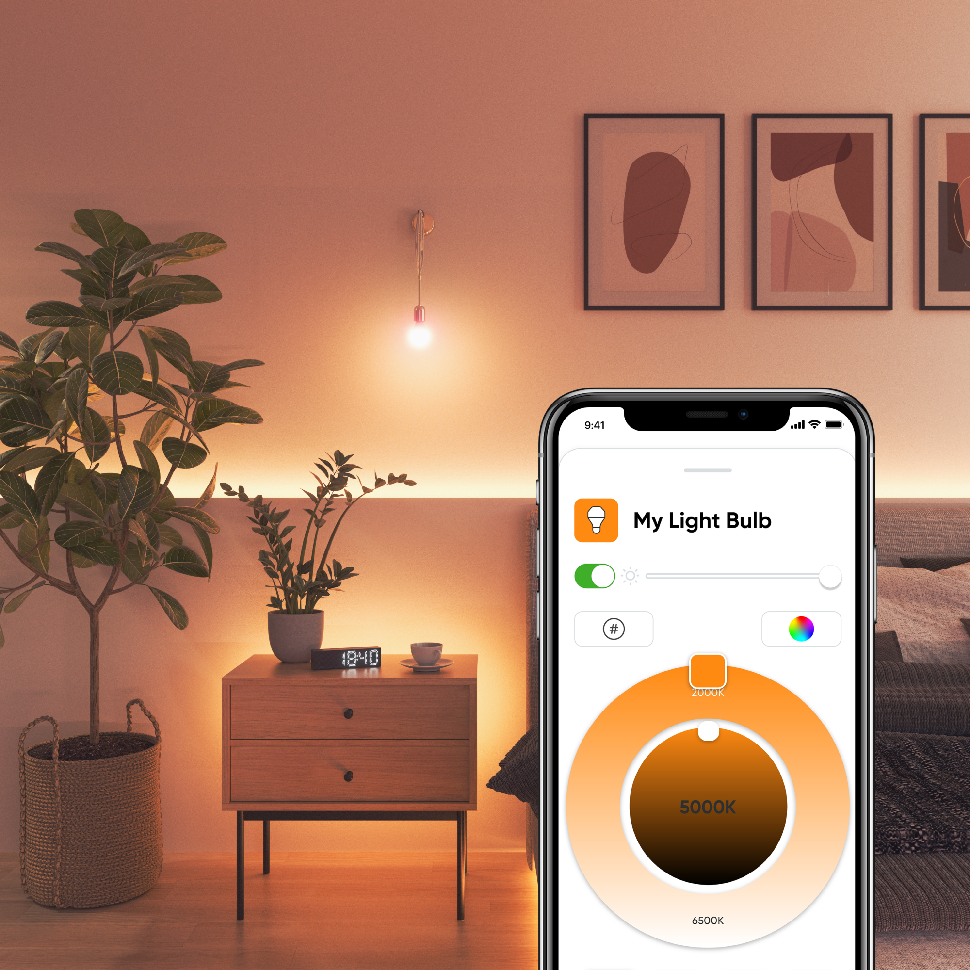 NANOLEAF Essentials Light Bulb - E27 - 800Lm Glühbirne Multicolor / Warmweiß / Tageslichtweiß
