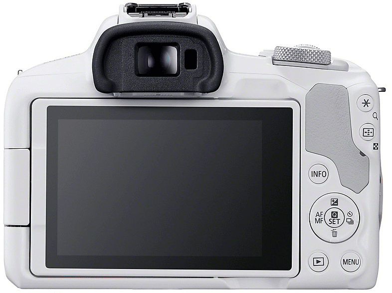Canon EOS R50 Systemkamera Weiß mit Objektiv RF-S 18-45mm f4.5-6.3 IS STM; Systemkamera Set — Foto 5 von 5
