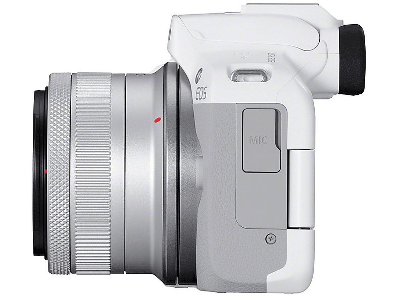 Canon EOS R50 Systemkamera Weiß mit Objektiv RF-S 18-45mm f4.5-6.3 IS STM; Systemkamera Set — Foto 3 von 5
