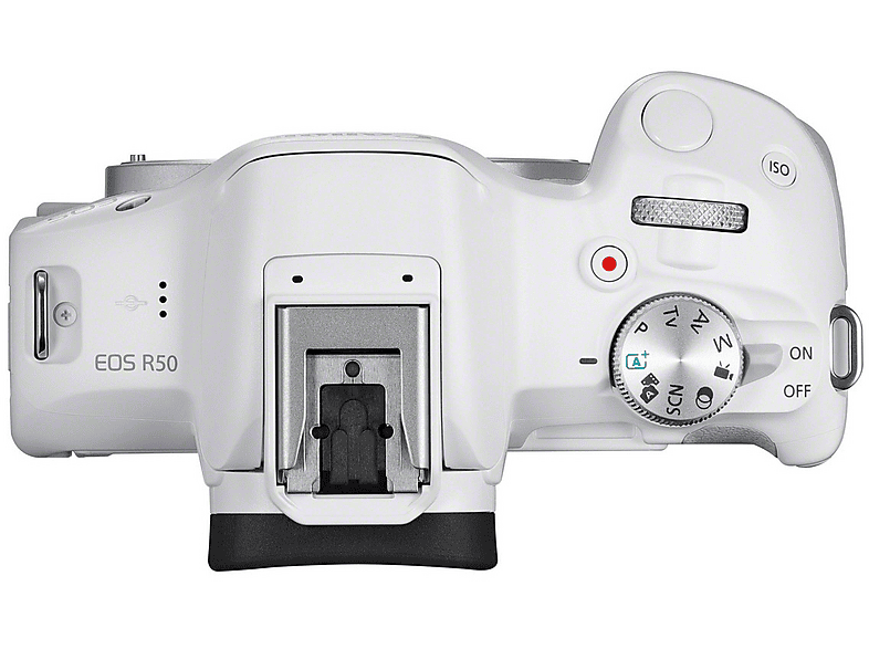 Canon EOS R50 Systemkamera Weiß mit Objektiv RF-S 18-45mm f4.5-6.3 IS STM; Systemkamera Set — Foto 2 von 5