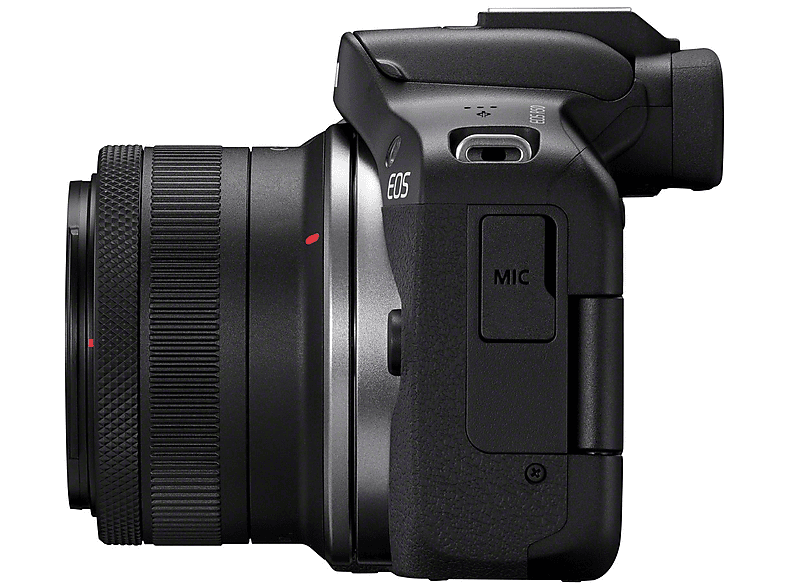 Canon EOS R50 Systemkamera Schwarz mit Objektiv RF-S 18-45mm f4.5-6.3 IS STM; Systemkamera Set — Foto 3 von 5