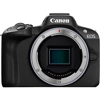 CANON EOS R50 Systemkamera Gehäuse, 24.2MP APS-C, 4K30p Video, 12B/s, 2.36 Mio. EVF, 2.95 Zoll Touch LCD