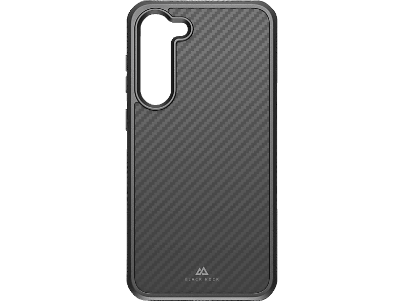 Galaxy +, ROCK BLACK S23 Schwarz Samsung, Carbon, Backcover, Robust Real