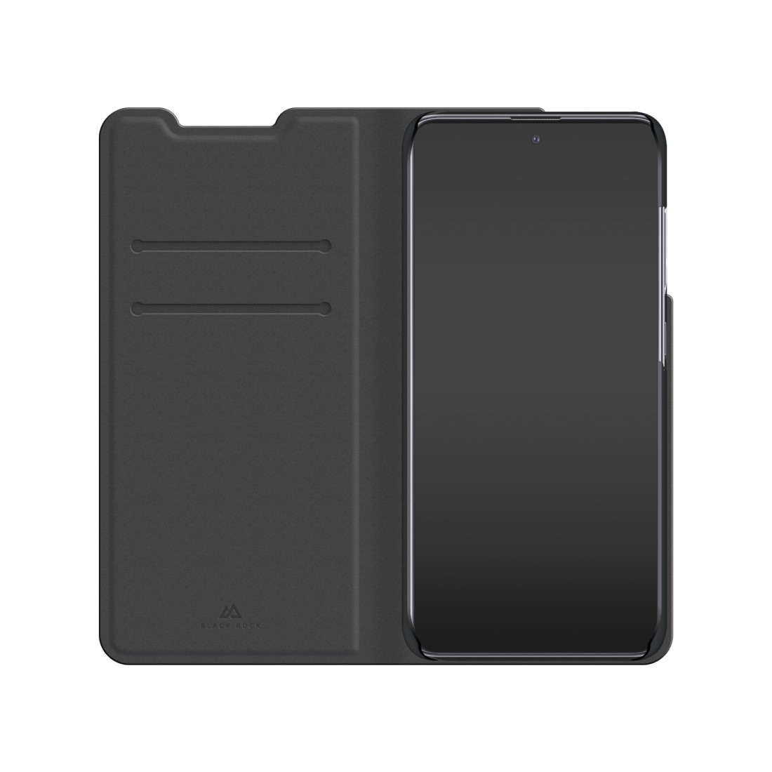 Schwarzes Telefon mit Dreifachkamera, Leica-Objektiv. Glänzende schwarze Oberfläche, Rückansicht.