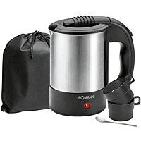 BOMANN WKR 1162 CB Reise-Wasserkocher, Silber/Schwarz, 0.5 l