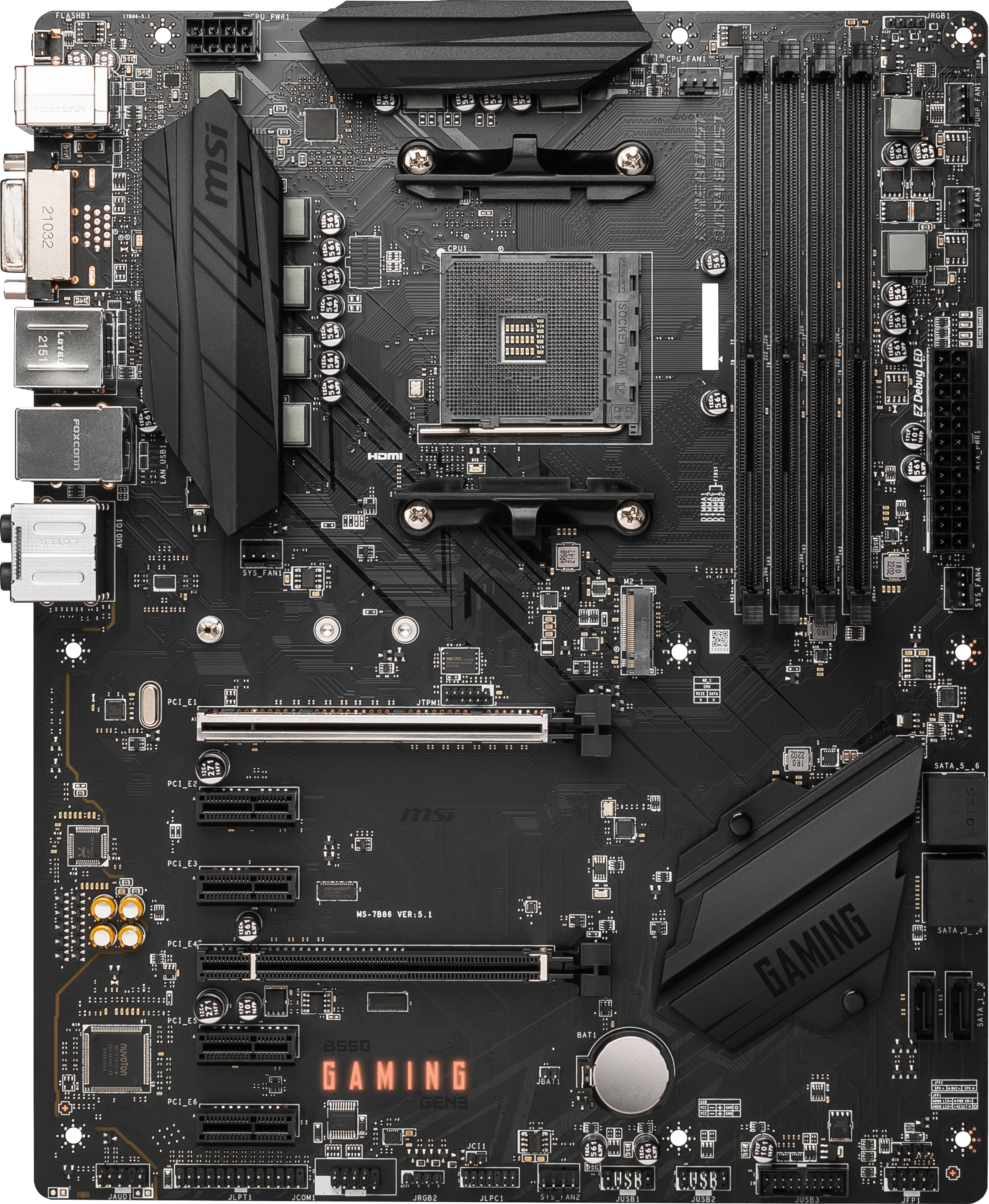 MSI B550 GAMING GEN3 Mainboard Schwarz