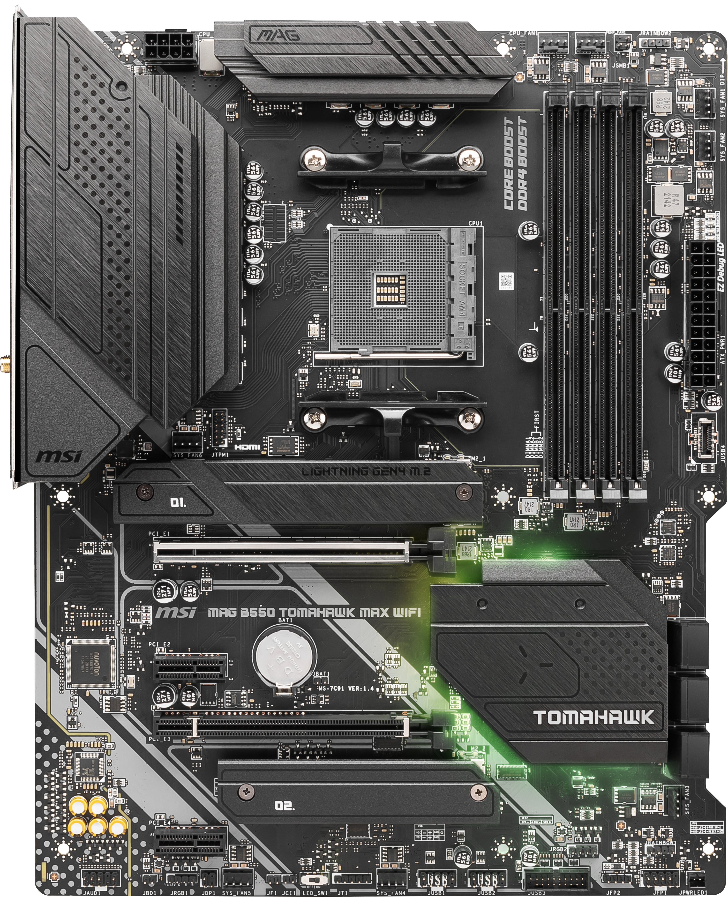 MSI MAG B550 TOMAHAWK MAX WIFI Mainboard Schwarz