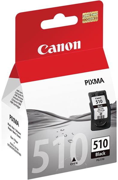 Boîte de cartouches d'encre Canon Pixma. Cartouche d'encre noire avec le numéro 510.