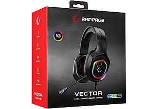 RAMPAGE RM-K90 Vector RGB Led 3.5mm Mikrofonlu Oyuncu Kulak Üstü Kulaklık Siyah_8