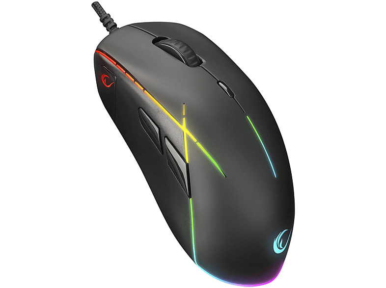 RAMPAGE SMX-R115 Gear-X 6400dpi Hareketli RGB Işıklı 9 Adet Makro Tuşlu Gaming Mouse Siyah_1