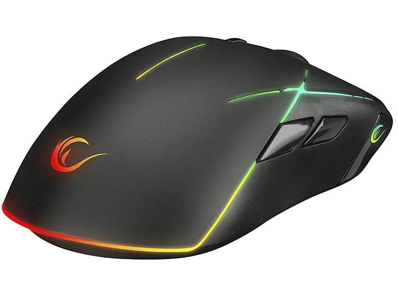 RAMPAGE SMX-R115 Gear-X 6400dpi Hareketli RGB Işıklı 9 Adet Makro Tuşlu Gaming Mouse Siyah_4