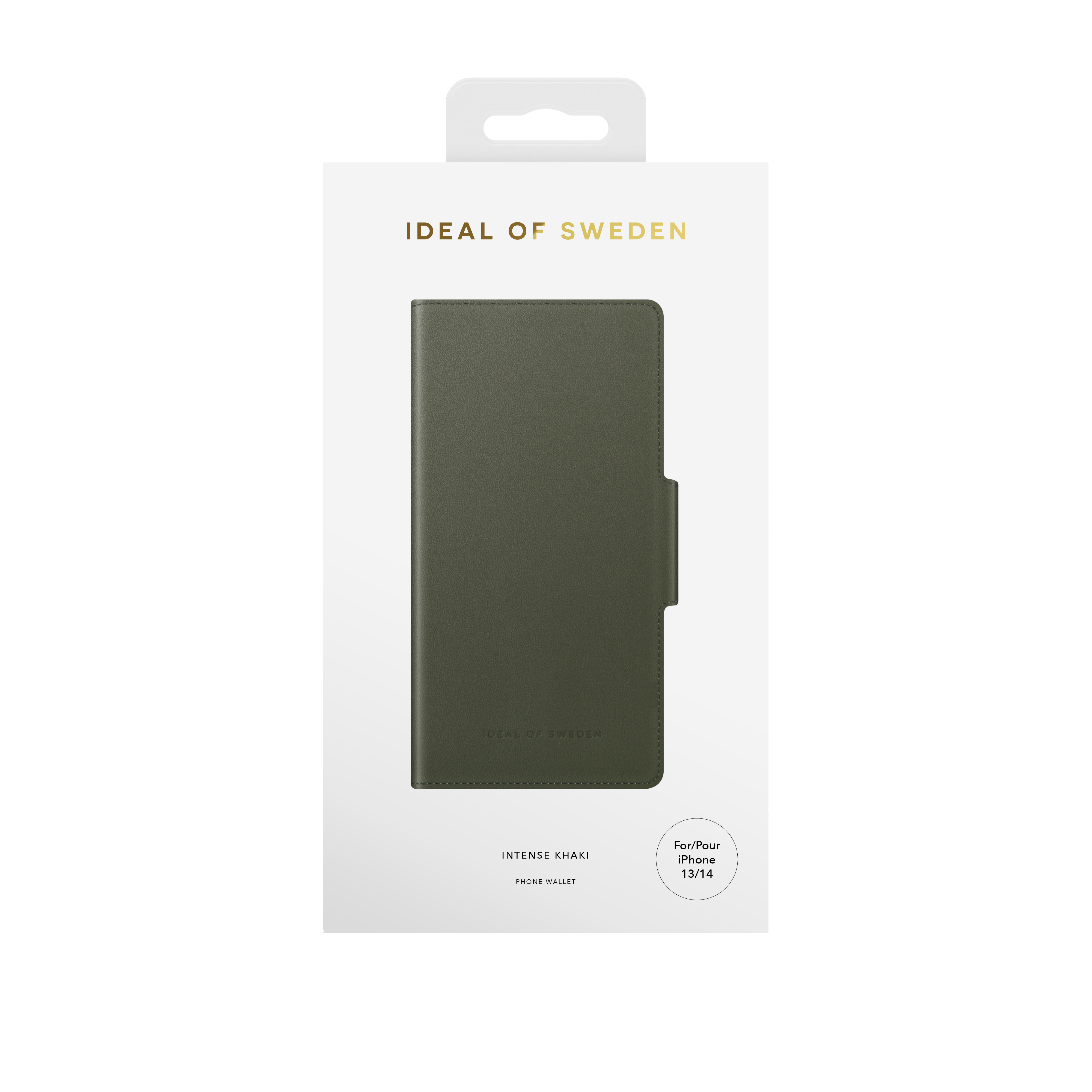IDEAL OF SWEDEN Atelier Wallet, Bookcover, Apple, iPhone 14/13, Intense Khaki