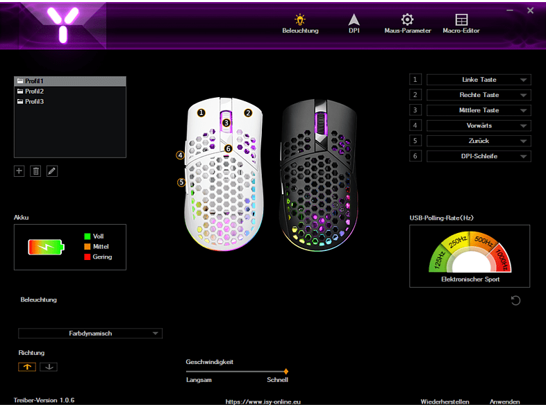 Gaming ISY Schwarz Maus, IGM-5000-BK