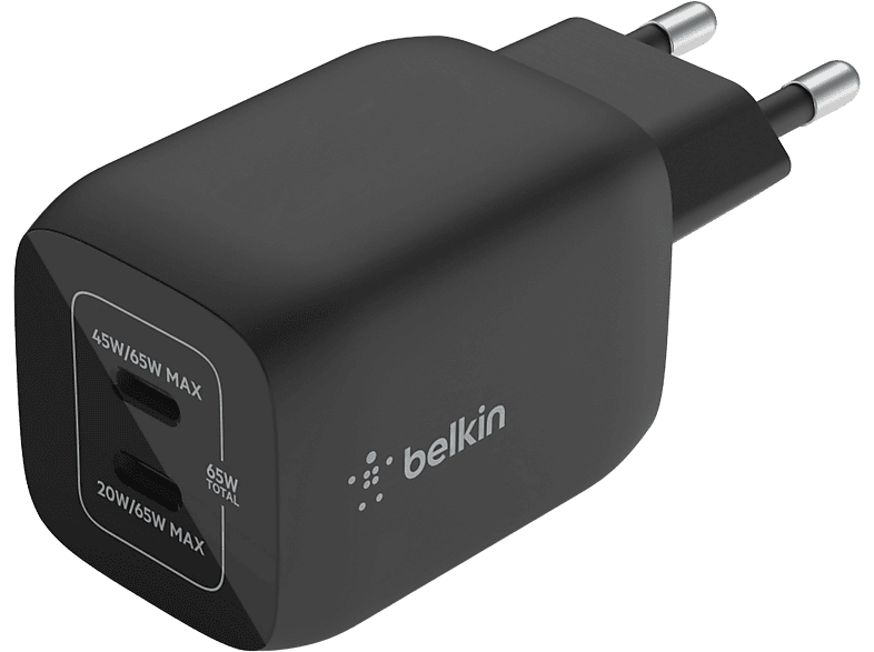 Belkin 65w Pd Pps Dual Usb-c Gan Charger - Universal