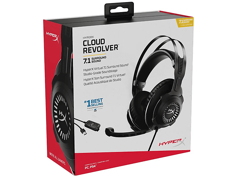 HYPERX Cloud Revolver 7.1 Oyuncu Kulak Üstü Kulaklık Siyah 4P5K5AA_2