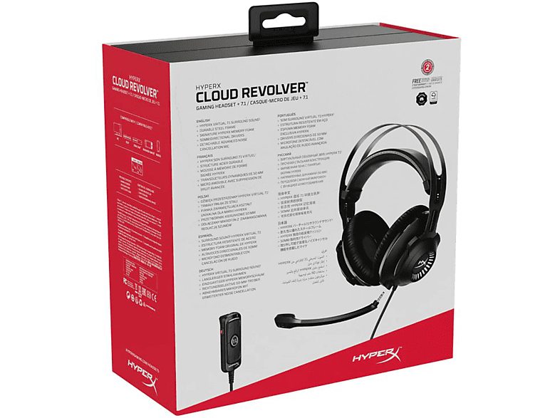 HYPERX Cloud Revolver 7.1 Oyuncu Kulak Üstü Kulaklık Siyah 4P5K5AA_3