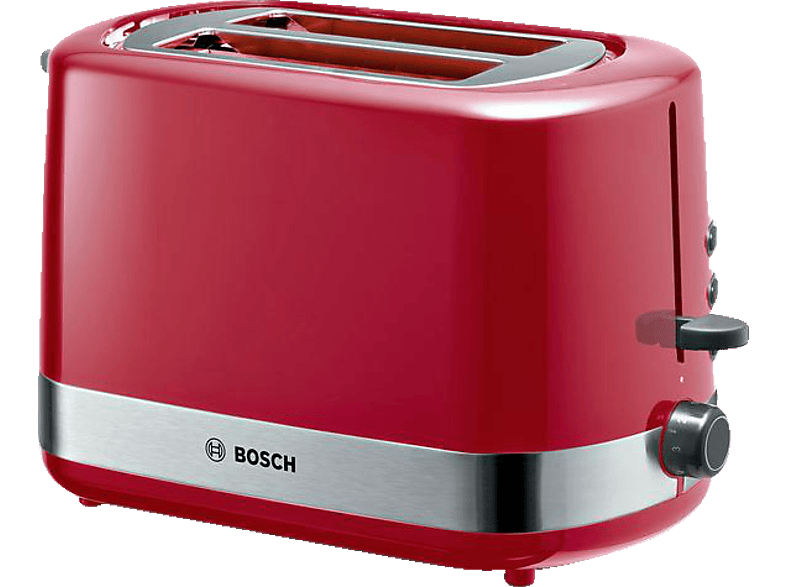 Toaster BOSCH TAT6A514 Toaster Rot (800 Watt, Schlitze 2) Rot MediaMarkt