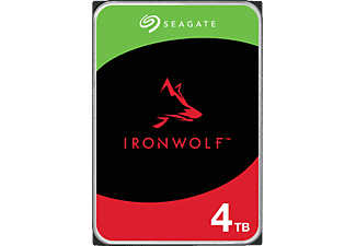 SEAGATE 4TB Festplatte IronWolf NAS HDD +Rescue, 180 TB/Jahr WRL, 3.5 Zoll, Bis 202 MB/s, 256MB Cache