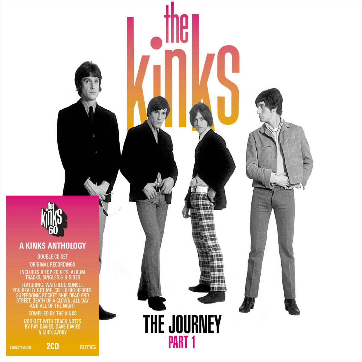 Albumcover: vier Männer in Anzügen. Text: The Kinks, The Journey Part 1.