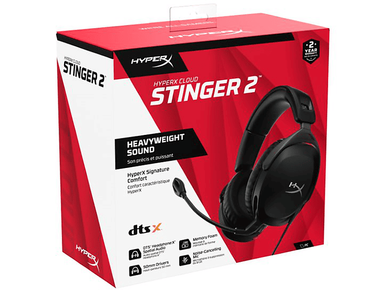 HYPERX Cloud Stinger 2 Oyuncu Kulak Üstü Kulaklık Siyah 519T1AA_1