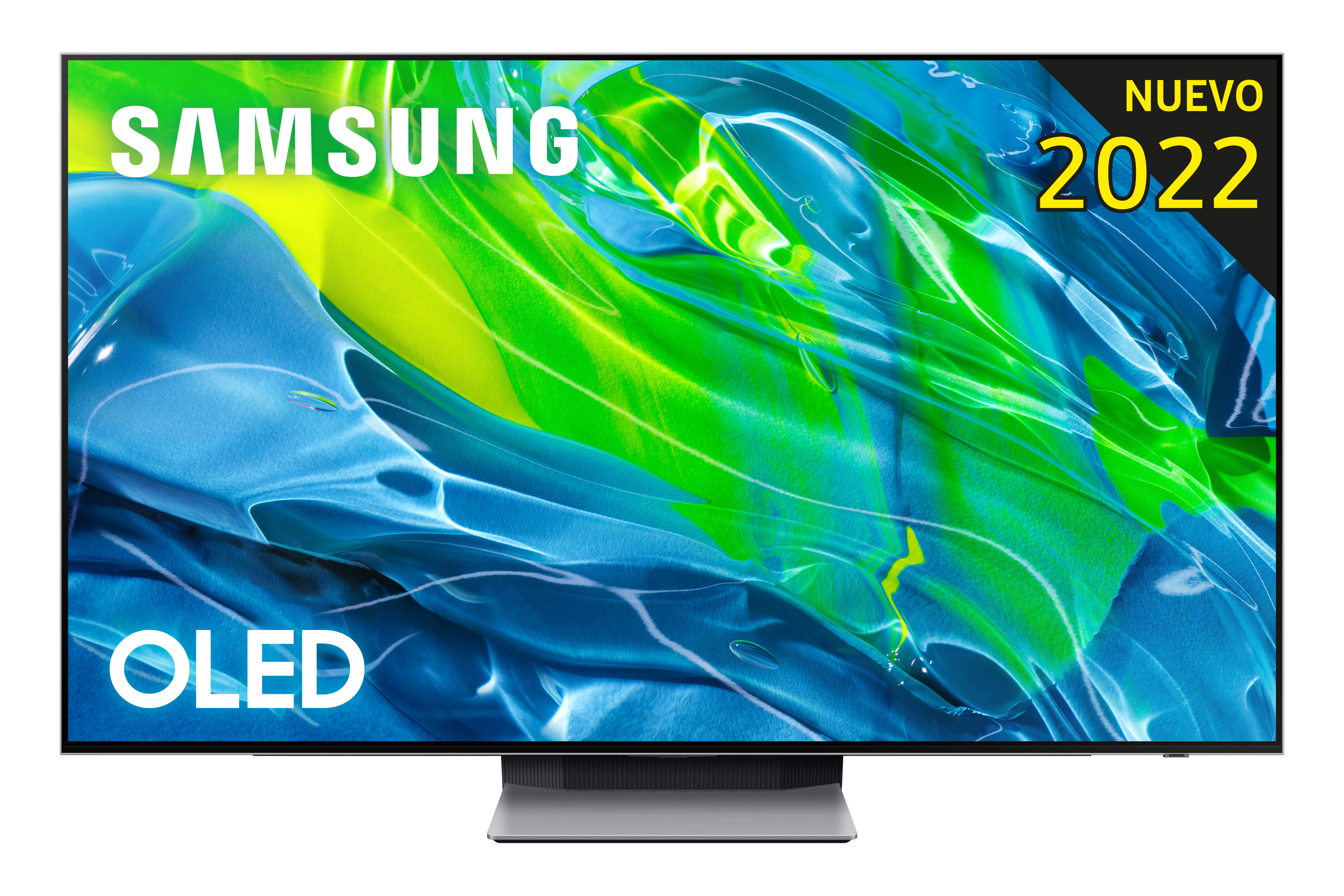 TV Samsung OLED, negro. El texto Nuevo 2022 es visible en la esquina superior derecha.