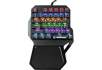 RAMPAGE KB-R77 PALM USB Rainbow Backlight Outemu Red Switch Mekanik 36 Tuşlu Mini Gaming Klavye_0