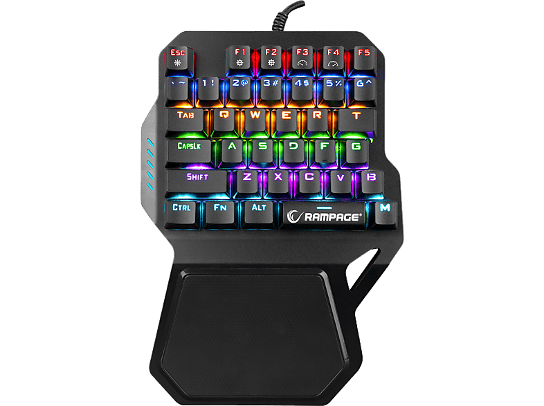 Rampage Kb-R77 Palm Usb Rainbow Backlight Outemu Red Switch Mekanik 36 Tuşlu Mini Gaming Klavye - 1