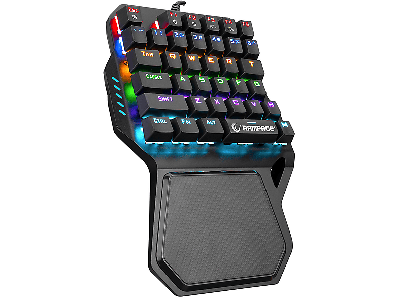 RAMPAGE KB-R77 PALM USB Rainbow Backlight Outemu Red Switch Mekanik 36 Tuşlu Mini Gaming Klavye_1