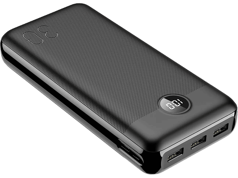 VEGER VP3008PD Power bank, fekete, 30.000mAh, PD 18W, QC 3 usb és 1 usb-c kimenet