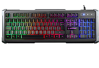 RAMPAGE KB-R21 Cyber USB Rainbow Backlight Membrane Gaming Oyuncu Klavye Siyah_1