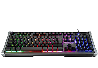 RAMPAGE KB-R21 Cyber USB Rainbow Backlight Membrane Gaming Oyuncu Klavye Siyah_2