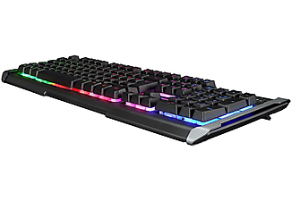 RAMPAGE KB-R21 Cyber USB Rainbow Backlight Membrane Gaming Oyuncu Klavye Siyah_5