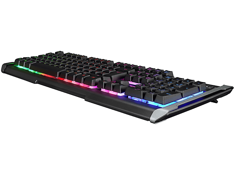 RAMPAGE KB-R21 Cyber USB Rainbow Backlight Membrane Gaming Oyuncu Klavye Siyah_5