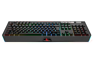 RAMPAGE KB-R105 Exhero Full RGB Ledli Outemu Blue Switch 5 Makro Tuşlu Standlı Türkçe Gaming Oyuncu Klavyesi Siyah_2