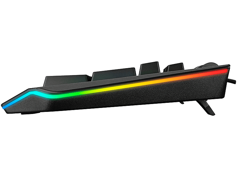 RAMPAGE KB-R105 Exhero Full RGB Ledli Outemu Blue Switch 5 Makro Tuşlu Standlı Türkçe Gaming Oyuncu Klavyesi Siyah_5