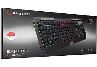 RAMPAGE KB-R105 Exhero Full RGB Ledli Outemu Blue Switch 5 Makro Tuşlu Standlı Türkçe Gaming Oyuncu Klavyesi Siyah_8