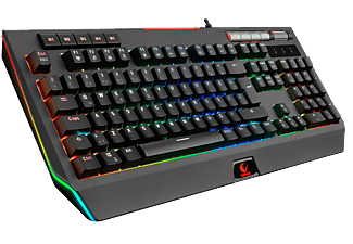 RAMPAGE KB-R105 Exhero Full RGB Ledli Outemu Blue Switch 5 Makro Tuşlu Standlı Türkçe Gaming Oyuncu Klavyesi Siyah_0