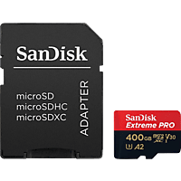 SANDISK 400GB Speicherkarte Extreme PRO microSDXC Kit, R200/W140, UHS-I U3, A2, Class 10