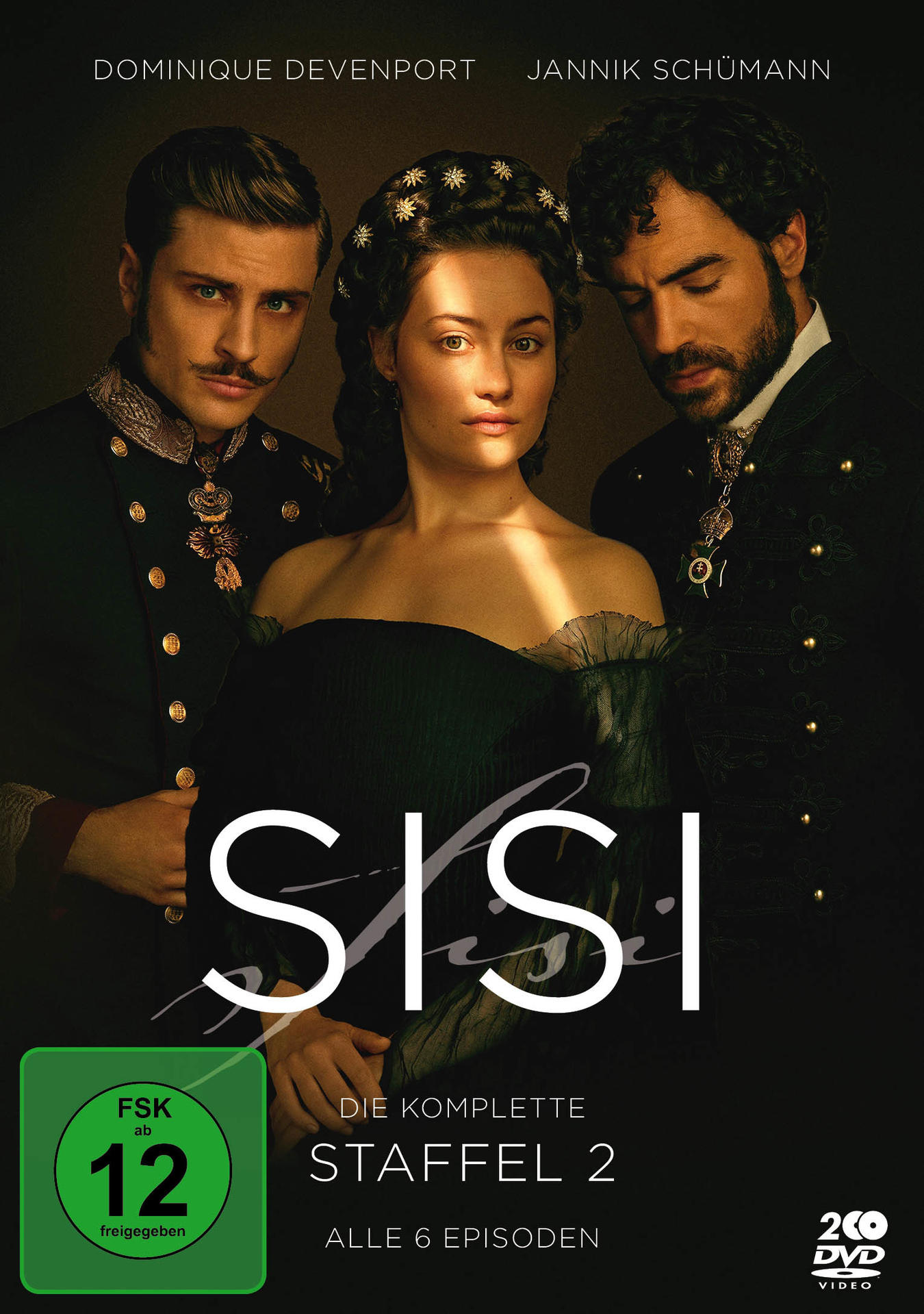 DVD-Cover mit drei Personen, Text auf der Vorderseite und Bewertung.