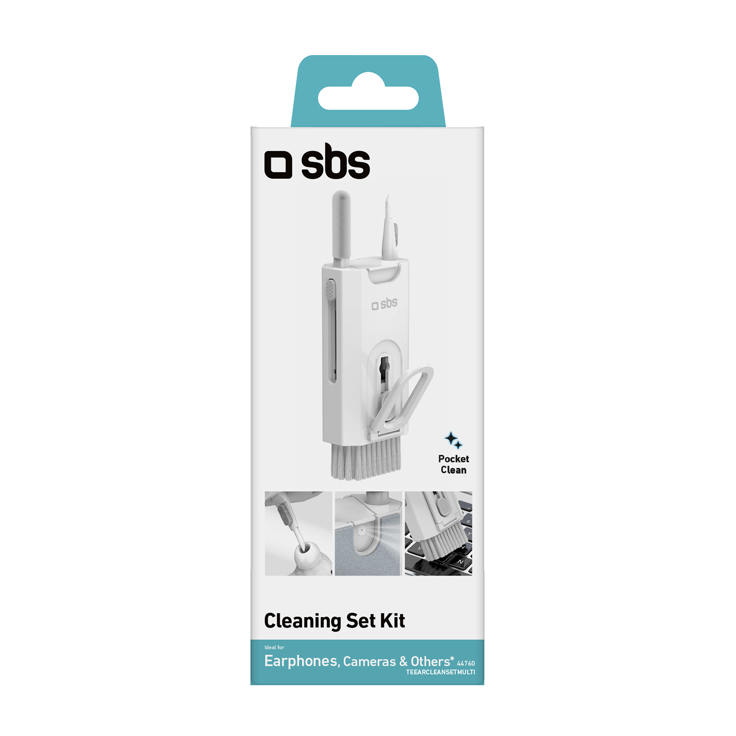 Kit Pulizia Cellulare Lens-Aid Con Impastatrice, Spazzole E Panno In Microfibra, Per Smartphone, Cuffie, USB-C, Universale