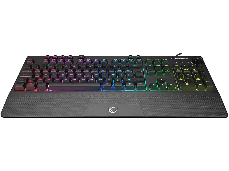 RAMPAGE KB-GX65 Simula USB RGB Aydınlatmalı 4 Makro Tuşlu Bilek Destekli Gaming Oyuncu Klavyesi Siyah_2