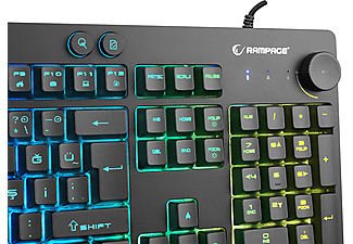 RAMPAGE KB-GX65 Simula USB RGB Aydınlatmalı 4 Makro Tuşlu Bilek Destekli Gaming Oyuncu Klavyesi Siyah_5