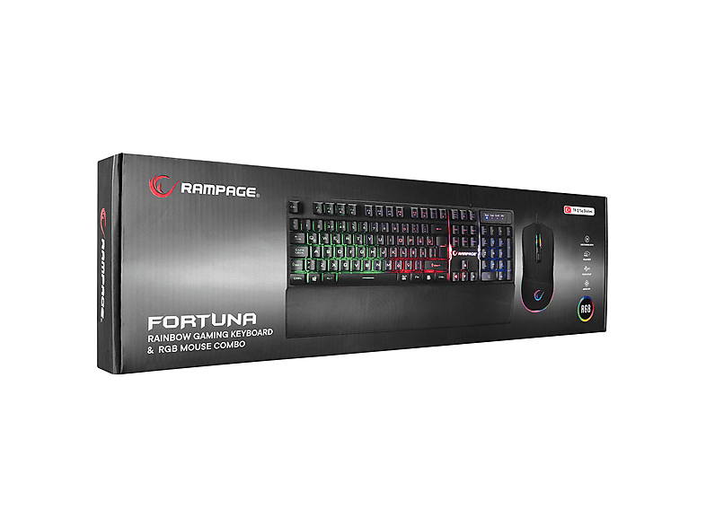 RAMPAGE KM-RX7 Fortuna USB Gaming Combo Q Gaming Klavye ve 6400