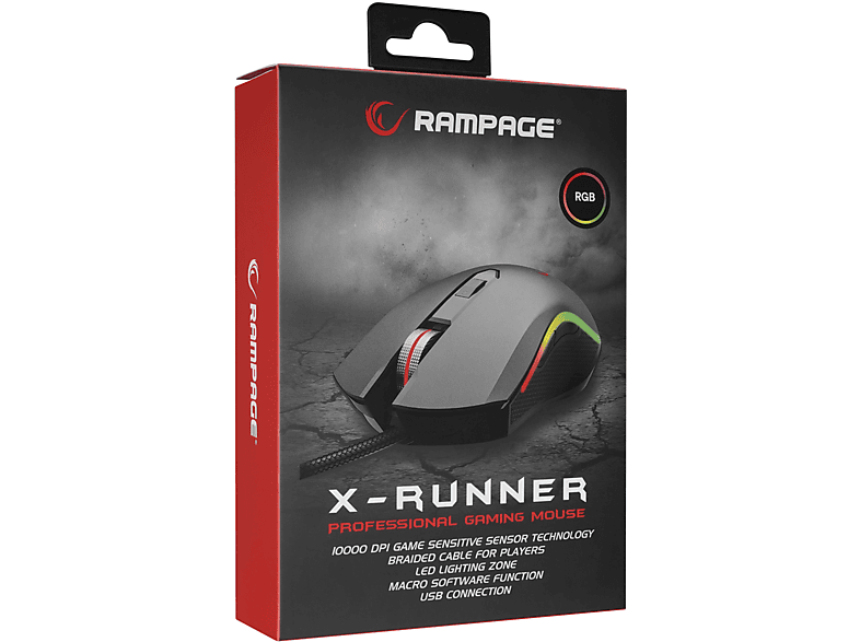 RAMPAGE SMX-R79 X-Runner Usb 10000dpi Gaming Oyuncu Mouse Siyah_6