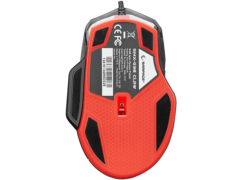 RAMPAGE SMX-G38 Claw Usb 7 Makro Tuşlu 7200dpi RGB Ledli Gaming Oyuncu Mouse Siyah_7